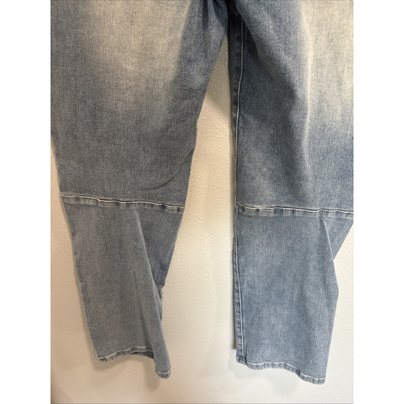 Smoke Rise Light Wash Straight Fit Jeans 40x32 Distressed Denim Streetwear 82930 - Picture 6 of 12